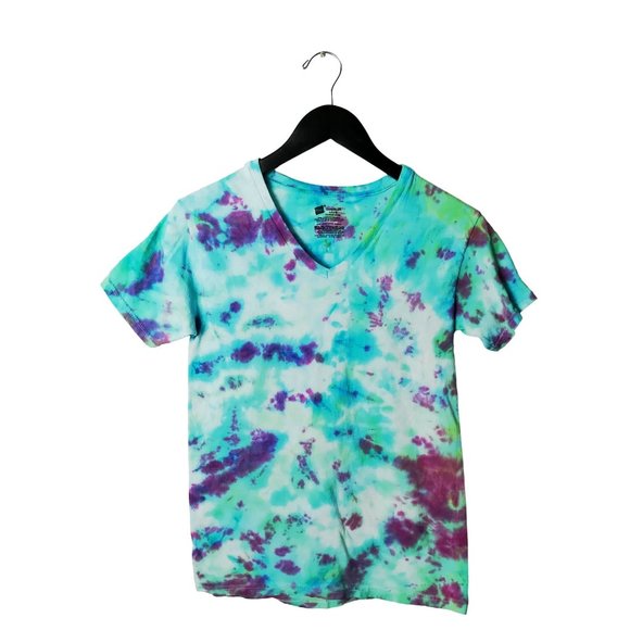 Tie Dye T Shirt ComfortSoft Adult Festival Tee Short Sleeve 100% Cotton Logo S - Picture 2 of 7